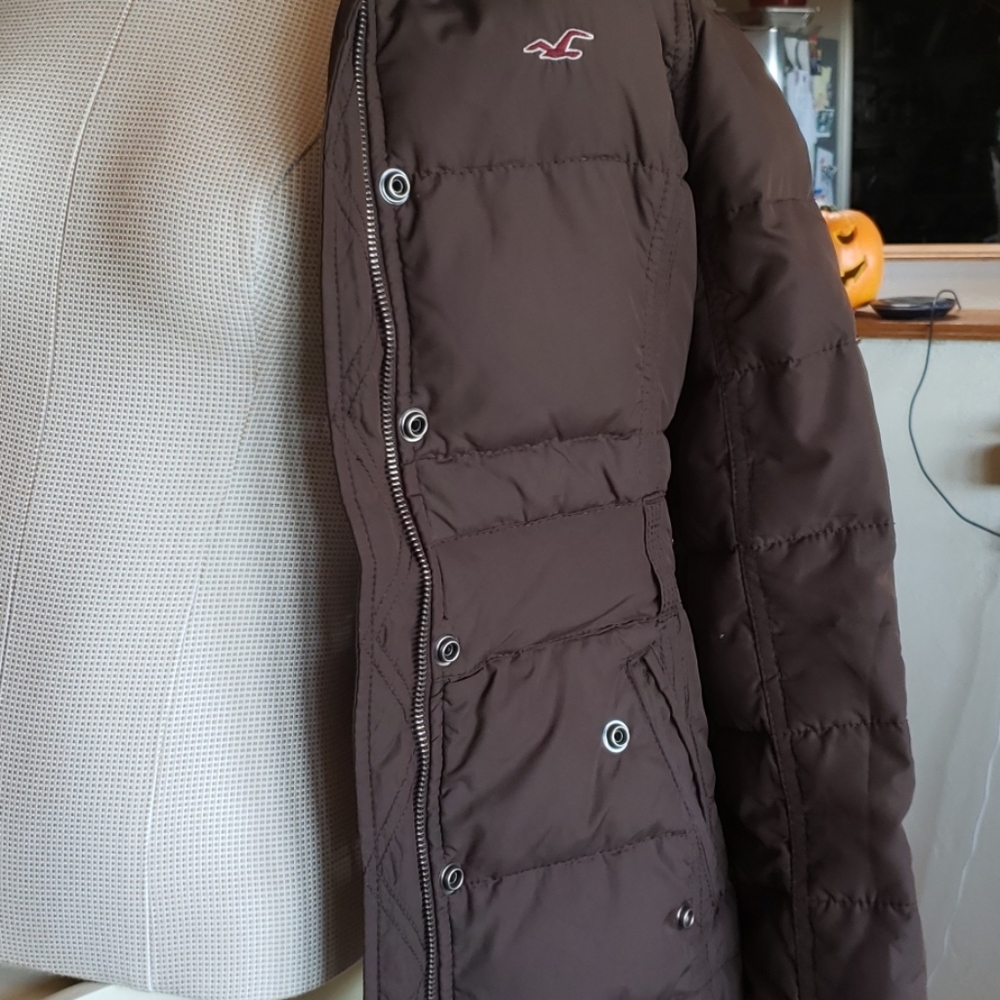 Hollister puffer coat sz teen L - Picture 6 of 6